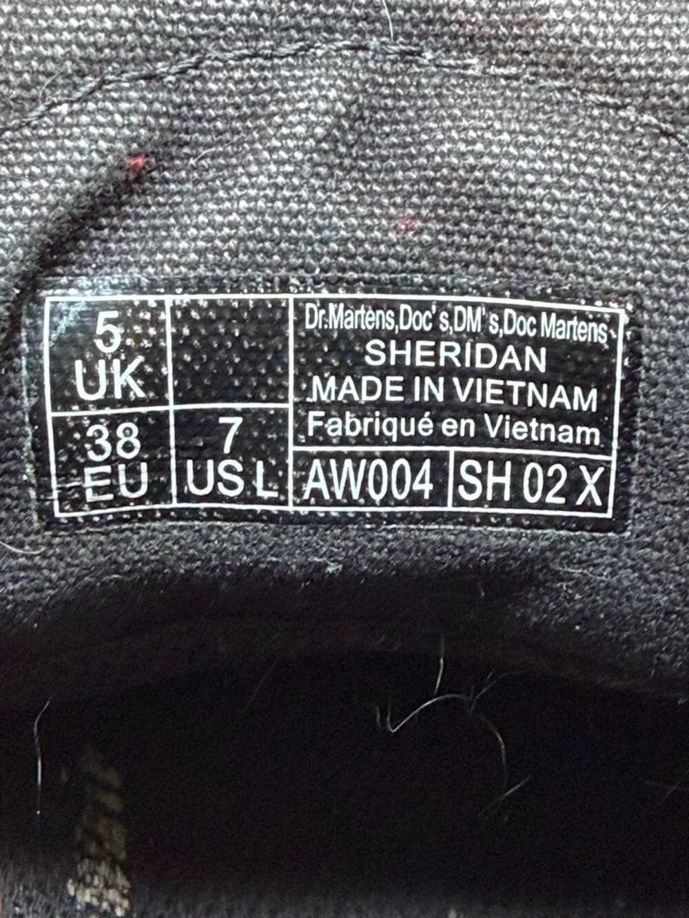 Dr DOC MARTENS Sheridan Canvas Ankle Boots Black Womens 7 - Picture 12 of 12